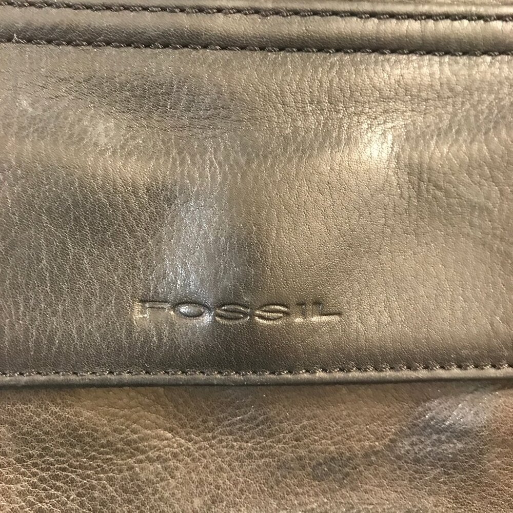Fossil Black Leather Shoulder Purse / Crossbody Purse - Picture 2 of 8